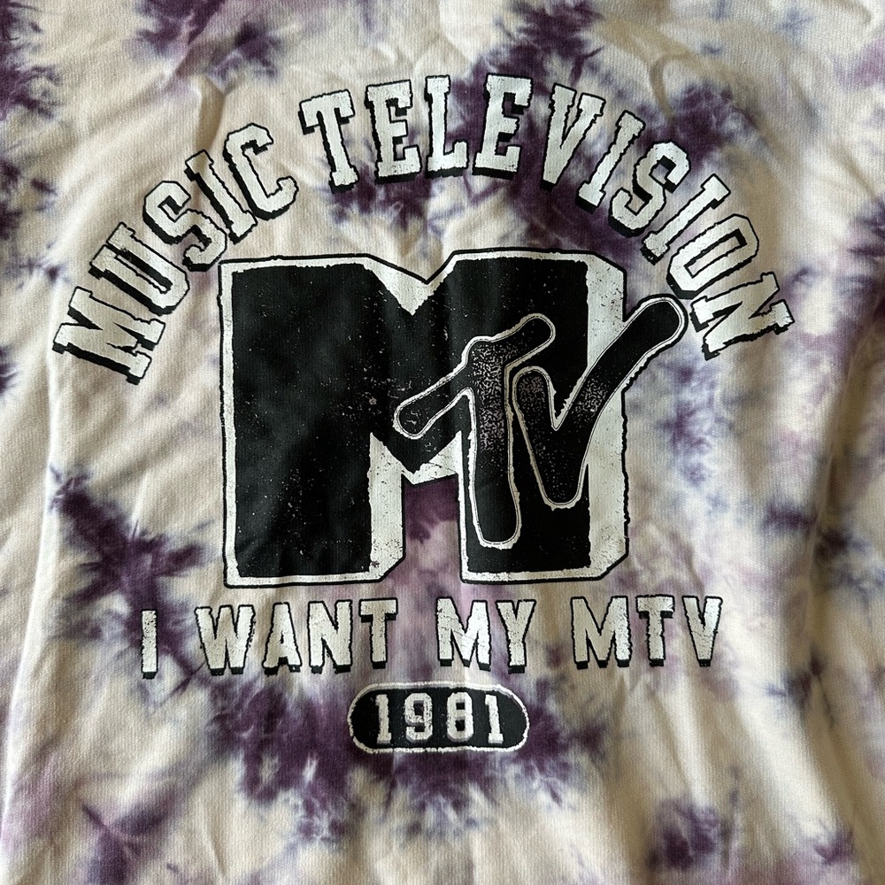 MTV Purple Tie-Dye Long Sleeve Tee - Picture 2 of 8